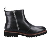 Hush Puppies Grace Women's Black Leather Zip Ankle Boots, Size: 7