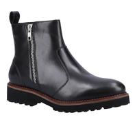 Hush Puppies Women's Ankle Boots Grace Zip Suede Black Size 4