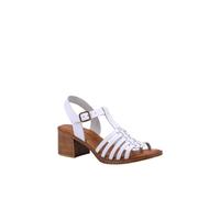 Hush Puppies Women's Greta Leather Heeled Sandals 4 (37) White