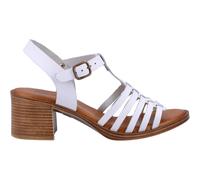 Hush Puppies Greta White Leather Female Ladies Heeled Sandals