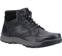 Hush Puppies Grover Black Mens Boots Waxy Nubuck