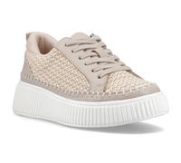 Hush Puppies Haisley Woven Textile Womens Taupe Standard Trainers - Size UK 6