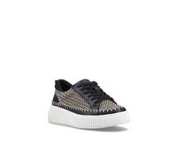 Hush Puppies Haisley Woven Trainer In Black Black