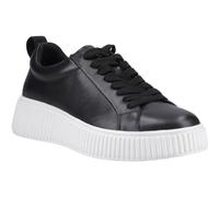 Hush Puppies Harlow Leather WoMens Black Trainers - Size UK 8