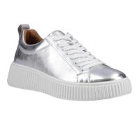 Hush Puppies Harlow Leather WoMens Silver Trainers - Size UK 3
