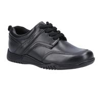 Hush Puppies Harvey Junior Black Boys Leather Childrens Shoes