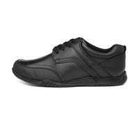 Hush Puppies Harvey Kids Black Leather Shoe - Size 3 UK - Black