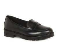 Hush Puppies Girl's Hazel Loafer Senior School Uniform Shoe, Black, 7 UK