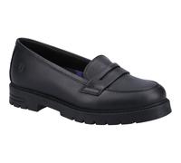 Hush Puppies Hazel Loafer Leather Youth Black Loafers UK 7