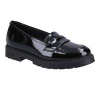 Hush Puppies Hazel Patent SNR Leather Girls's Black Loafers - Size UK 9