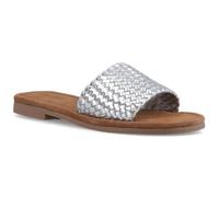 Hush Puppies Hetty Slide Leather Women's Silver Wide Sandals - UK 5
