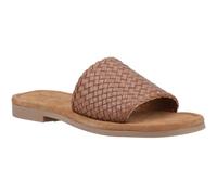 Hush Puppies Hetty Slide Leather Women's Tan Wide Sandals - UK 3