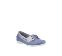 Hush Puppies Irene Leather Women's Blue Boat Shoes - UK 3 / EU 36 / US 5
