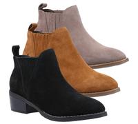 Hush Puppies Isobel Womens Casual Smart Chelsea Pull On Ankle Boots - Tan - UK 4 / EU 37