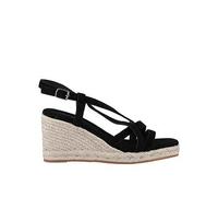 Hush Puppies Jenny Espadrille Wedge Suede Women's Black Wedges - UK 7 / EU 40 / US 9.5