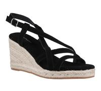 Hush Puppies Jenny Espadrille Wedge Suede WoMens Black Wedges - Size UK 5