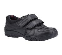 Hush Puppies Junior Boys Jezza 2 Leather School Shoes Black 12