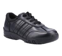 Hush Puppies Jezza 2 Youth Black Leather Lace-Up Shoes UK 3