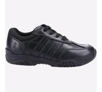 Hush Puppies Jezza 2 Senior Leather Boys's Black Lace-Up Shoes - UK 3 / EU 36 / US 4