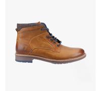 Hush Puppies Joel Mens Leather Lace-Up Comfort Camel Ankle Boots