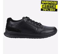 Hush Puppies Men's Leather Lace-Up Shoes Joseph – Memory Foam, Smart Casual – Black, Size 6