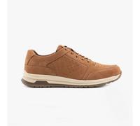 Hush Puppies Joseph Mens Leather Lace-Up Memory Foam Tan Casual Shoes