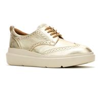 Hush Puppies Joy Wingtip Lace Up In Metallic Gold Metallic Gold