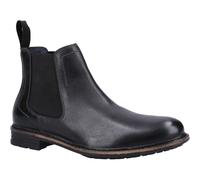 Hush Puppies Justin Chelsea Leather Men's Black Boots UK 7
