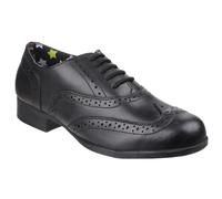 Hush Puppies Kada Junior Girls Black Leather Brogues UK 5