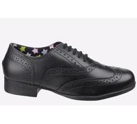 Hush Puppies Kada Youth Girls Black Leather Brogues UK 8
