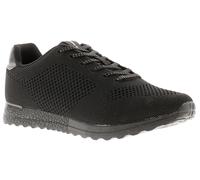 Hush Puppies Katrina MEMORY FOAM Trainer Womens - Black Textile - Size UK 4