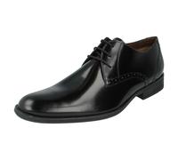 Hush Puppies 'Kensington' Men's Black Polished Leather Lace Up Semi Brogue Shoes