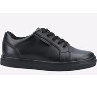 Hush Puppies Kids Unisex Sam Leather Memory Foam Junior - Black