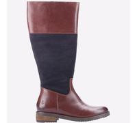 Hush Puppies Kitty Womens LEATHER Casual Dress Fashion Knee High Boots Brown
