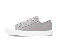 Hush Puppies Ladies Brooke Canvas Trainer, Grey, 6