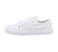 Hush Puppies Ladies Brooke Canvas Trainer, White, 6