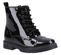 Hush Puppies Boots Lauren Patent Leather Youth Girls Black UK 3