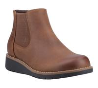 Hush Puppies Leonie Leather Womens Brown Flat Chelsea Boots - Size UK 5