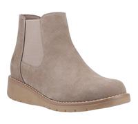 Hush Puppies Leonie Suede WoMens Taupe Flat Chelsea Boots - Size UK 6
