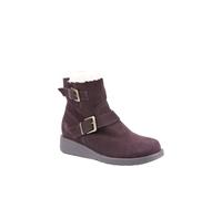 Hush Puppies Lexie Womens Leather Ankle Boots Brown Suede - Size UK 5