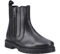 Hush Puppies Liana Leather Youth Girl's Black Boots UK 7