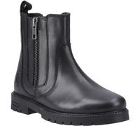 Hush Puppies Liana Leather Youth Black Boots UK 4