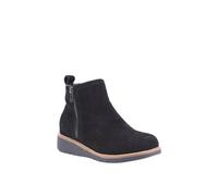 (Black, 6 (Adults')) Hush Puppies Womens Boots Ankle Libby Suede Leather Zip black UK Size