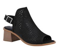 Hush Puppies Louise Heeled Leather WoMens Black Sandals - Size UK 4