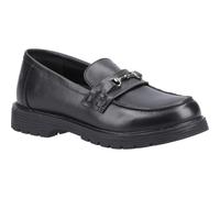 Hush Puppies Lydia Senior Leather Girls's Black Loafers UK 4