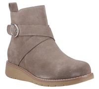 Hush Puppies Lyra Suede WoMens Taupe Winter Ankle Boots - Size UK 4