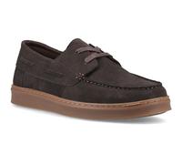 Hush Puppies Madden Boat Shoe Leather Men's Chocolate Boat Shoes UK 6