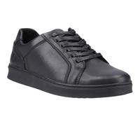 Hush Puppies Madden Leather Mens Black Trainers - Size UK 11