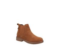 Hush Puppies Womens Boots Tan Adults Ladies Ankle Chelsea Leather Zip Maddy SIZE