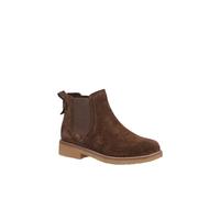 Hush Puppies Maddy Memory Foam Leather Womens Boots | Slip On Shoes | Chocolate | UK Size 8